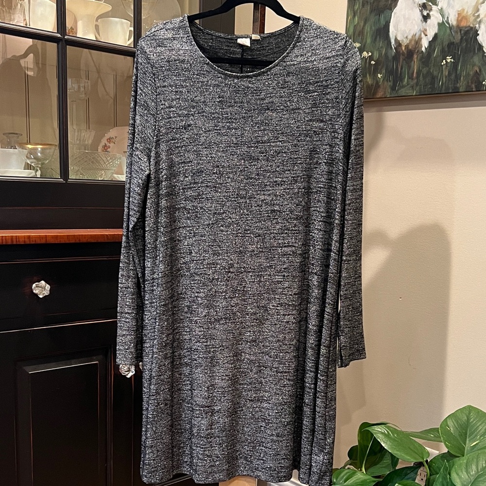 GAP Black and silver sparkle sweater dress or tunic